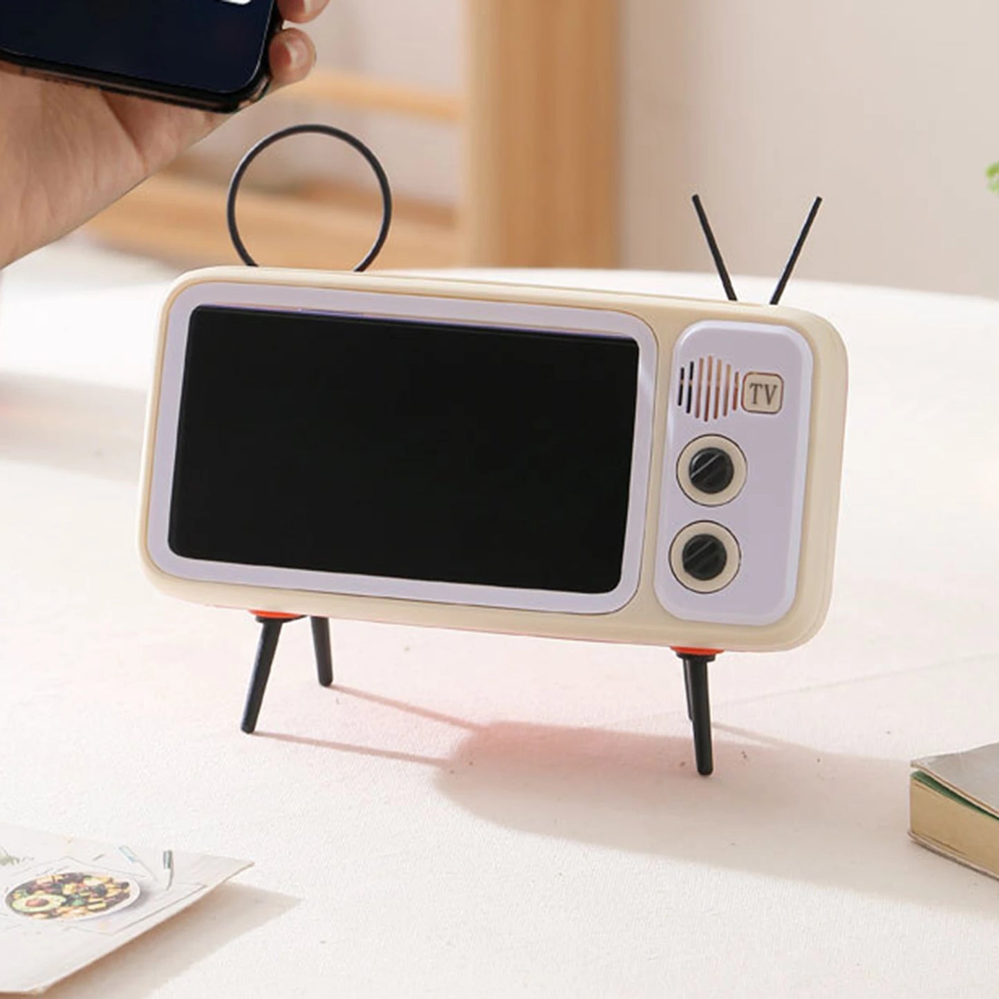 Convenient Mobile Phone Holder Universal Phone Stand Fall Resistant Firm Holder Retro TV Mobile Phone Holder Stand