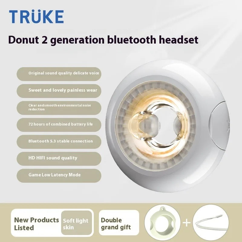 High Quality Donut Mini In-Ear Bluetooth Headphones Long Life High Sound Quality Noise Cancelling Portable Wireless Headphones