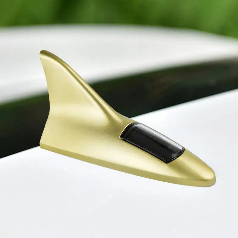 Universal Auto Car Led Warning Lamp Solar Powered Shark Fin Antenna Decorative Warning Signal Tail Light