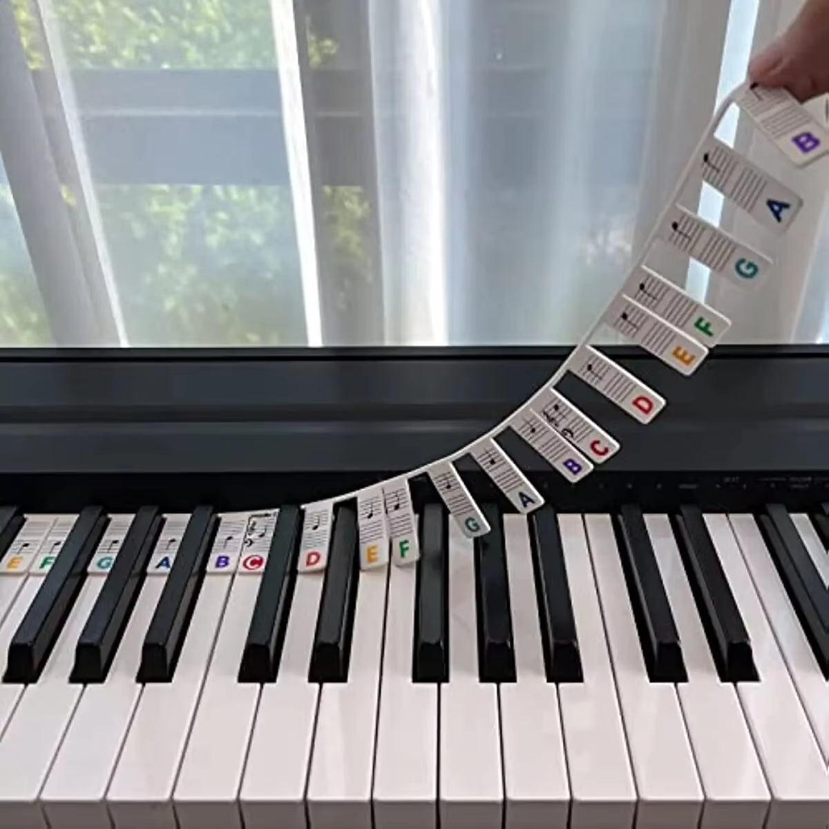 Piano Keyboard Stickers for 88/61 Key,Removable Piano Keyboard Note Labels for Learning Piano Notes Guide for Beginner