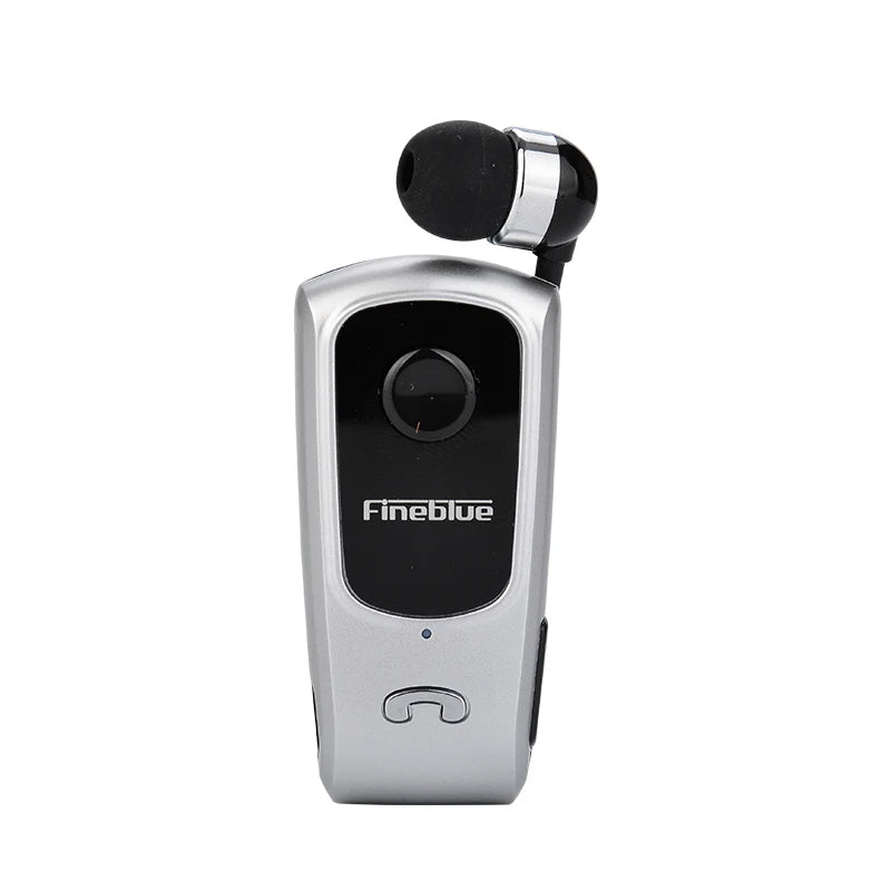 Fineblue F920 Wireless Retractable Portable Bluetooth Headset Headphone Remind Vibration Wear Clip Sports Collar Clip Earphone