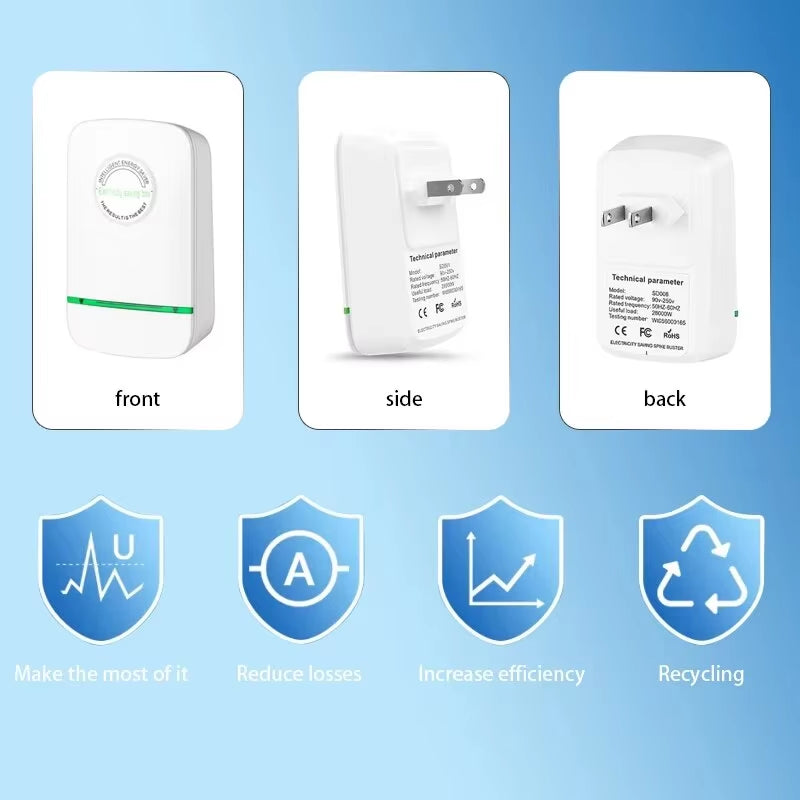 Green Energy-Saving Electrical Socket Adapter Compatible with USA and Europe