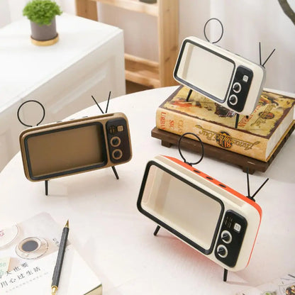 Convenient Mobile Phone Holder Universal Phone Stand Fall Resistant Firm Holder Retro TV Mobile Phone Holder Stand