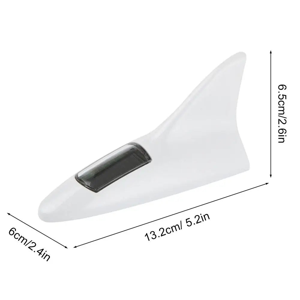 Universal Auto Car Led Warning Lamp Solar Powered Shark Fin Antenna Decorative Warning Signal Tail Light