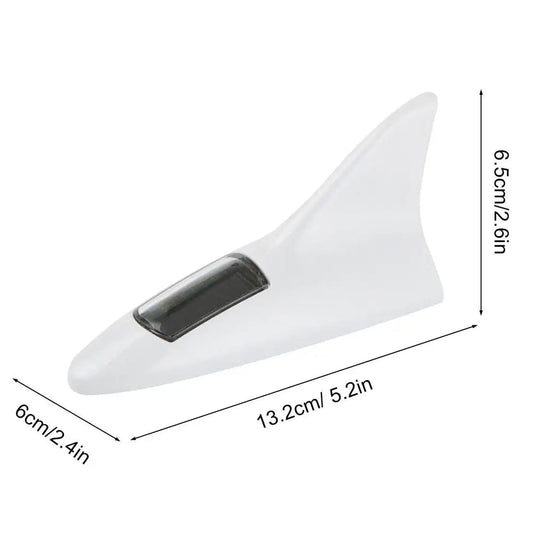 Universal Auto Car Led Warning Lamp Solar Powered Shark Fin Antenna Decorative Warning Signal Tail Light
