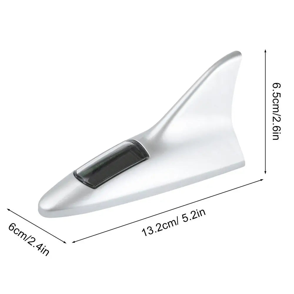 Universal Auto Car Led Warning Lamp Solar Powered Shark Fin Antenna Decorative Warning Signal Tail Light
