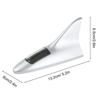 Universal Auto Car Led Warning Lamp Solar Powered Shark Fin Antenna Decorative Warning Signal Tail Light