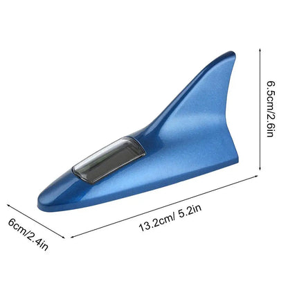 Universal Auto Car Led Warning Lamp Solar Powered Shark Fin Antenna Decorative Warning Signal Tail Light