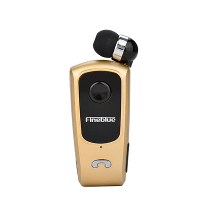 Fineblue F920 Wireless Retractable Portable Bluetooth Headset Headphone Remind Vibration Wear Clip Sports Collar Clip Earphone