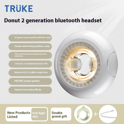 High Quality Donut Mini In-Ear Bluetooth Headphones Long Life High Sound Quality Noise Cancelling Portable Wireless Headphones