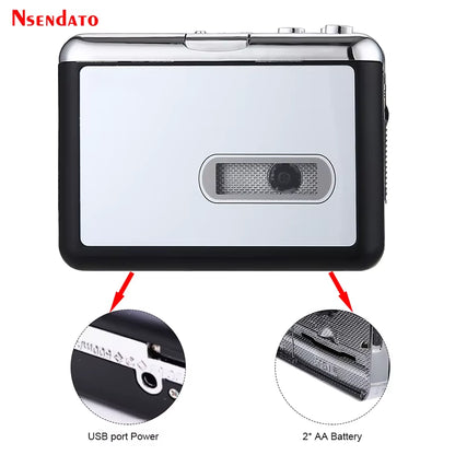 Ezcap 231 USB Cassette Tape Music Audio Player to MP3 Converter Tapes Cassette Player Recorder save MP3 File to USB Flash/Usb